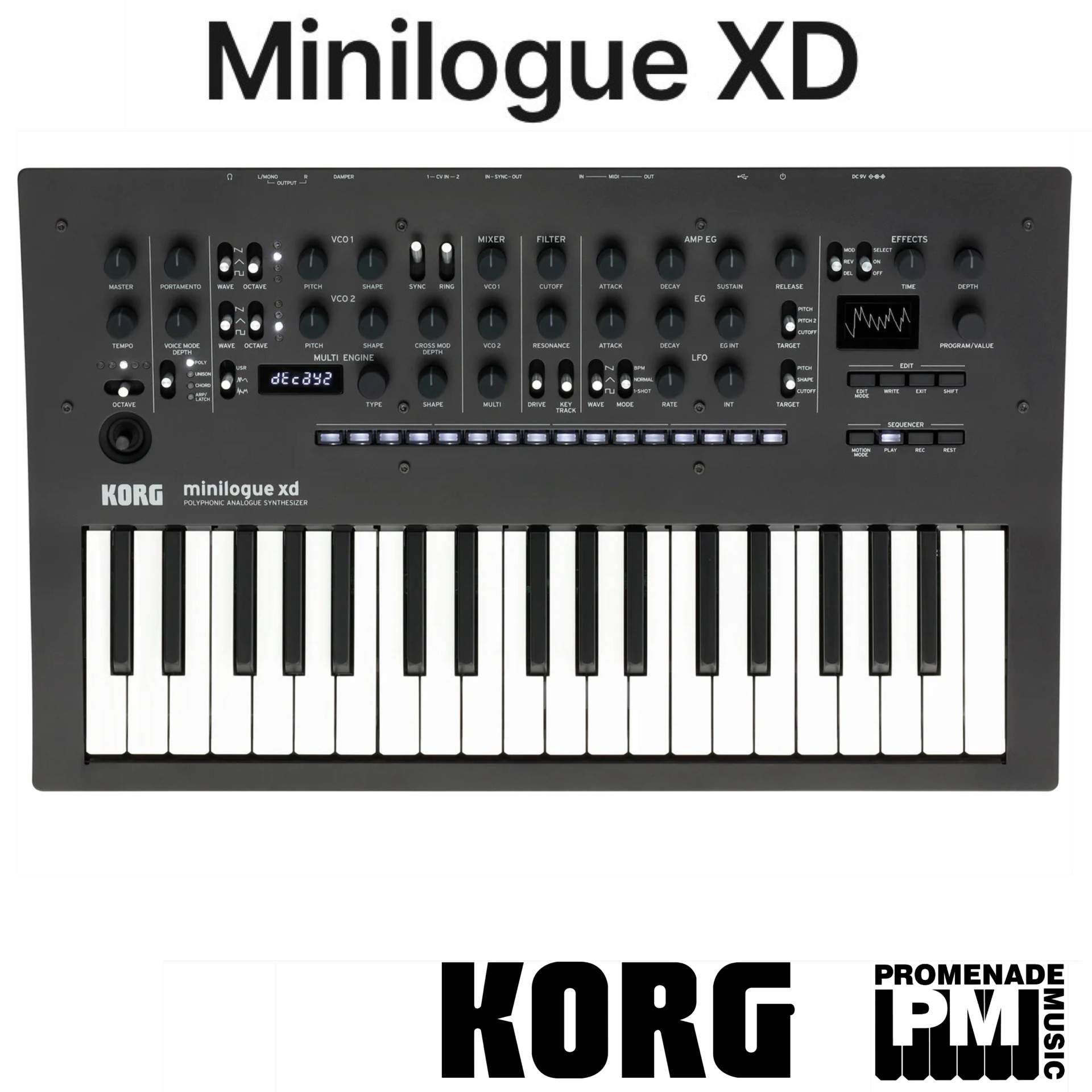 Korg Minilogue XD (37-slim key analog synth)