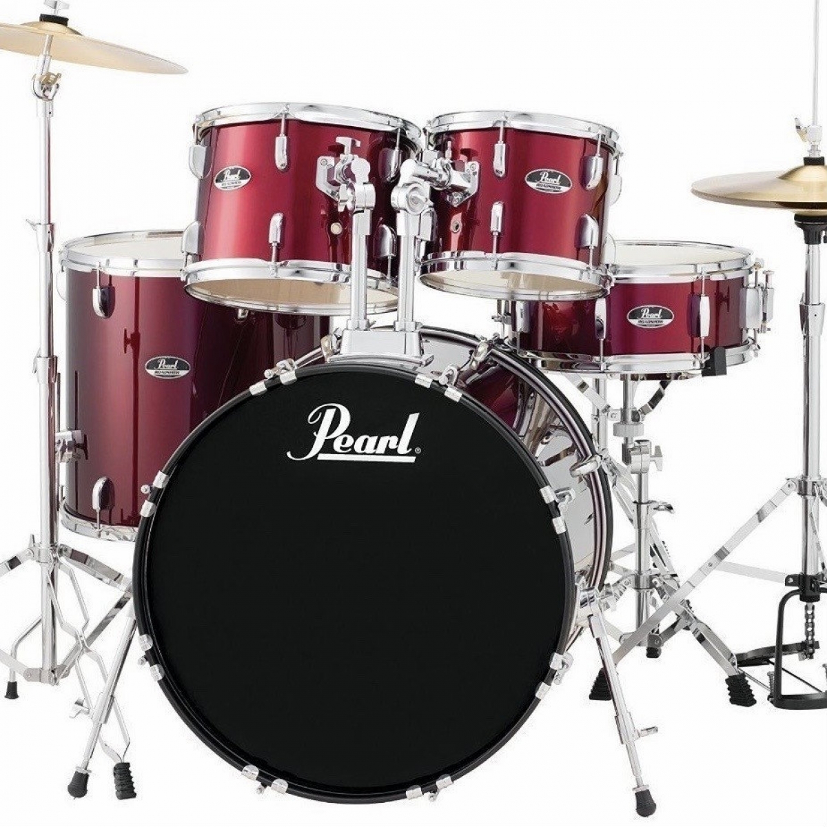 Pearl Roadshow Jazz / Junior 18 Kit in Wine Red With Hardware