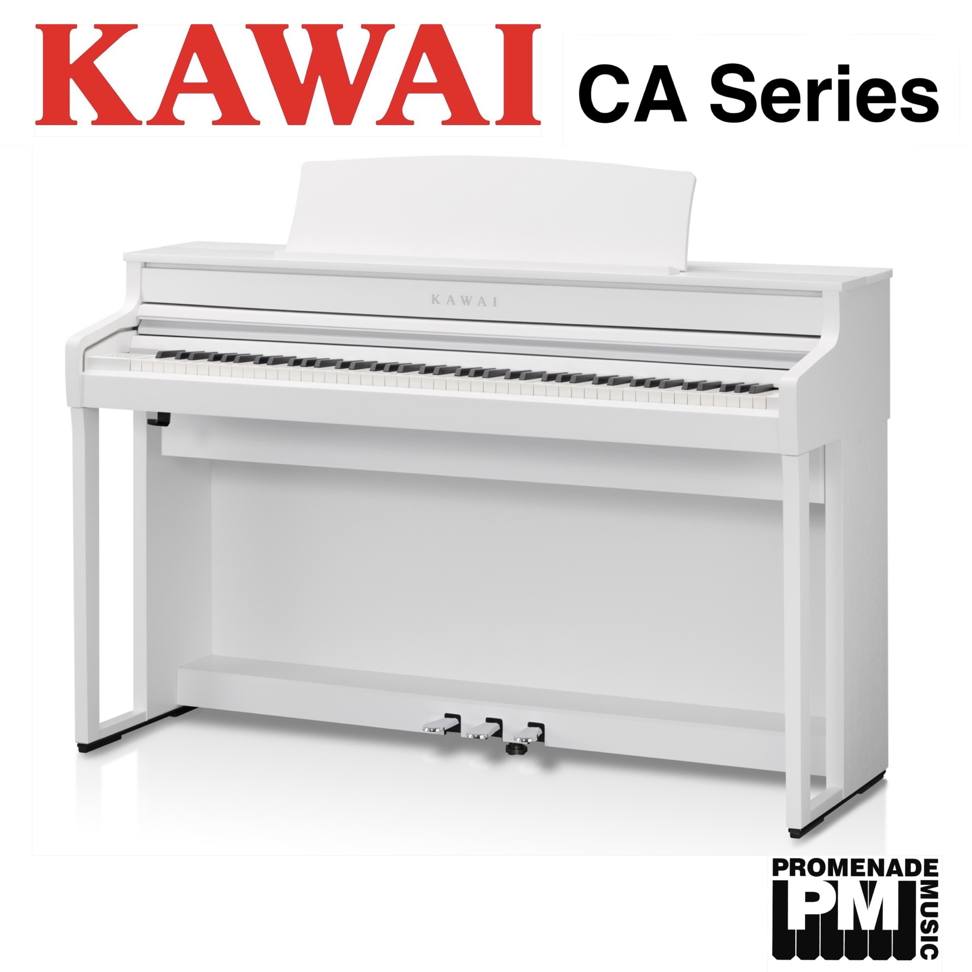 Kawai Ca501 Digital Piano In Satin White Ca 501sw Promenade Music