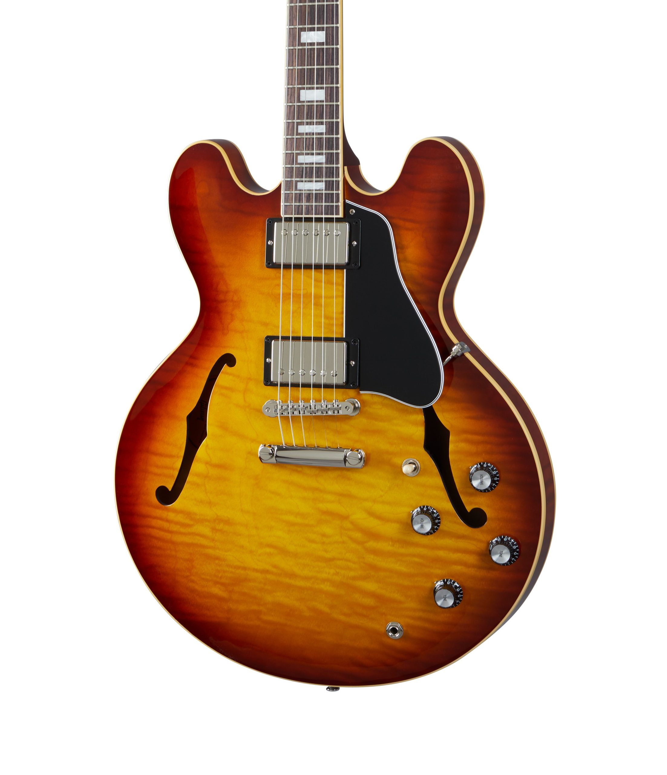 Gibson ES335 Semi-hollow 60s Figured Block Inlay in Iced Tea with Hardcase  (ES35F00ITNH1)